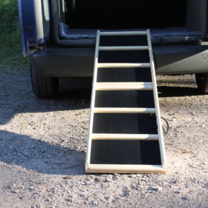 Easy-Hopper Hunderampe Komfort Natur mit Feinriefengummimatte